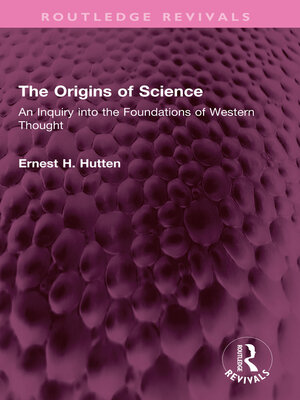 cover image of The Origins of Science